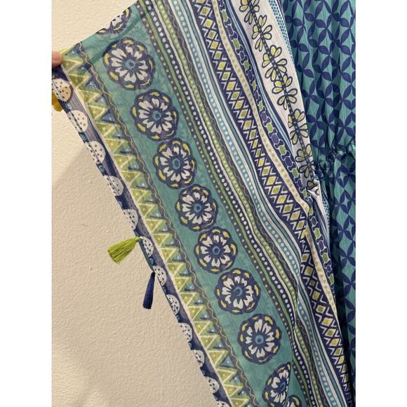 Bleu Rod Beattie Women’s Small Multi Color Swim Cover Up Sheer Tassel Vacation - Picture 5 of 11